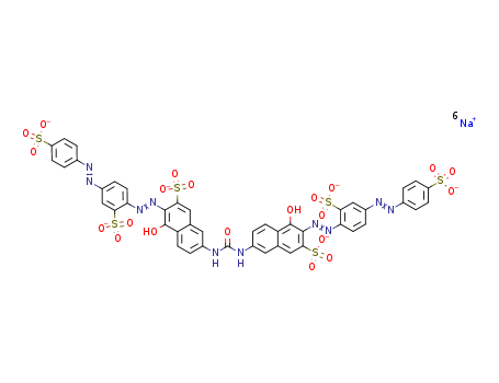 2-Naphthalenesulfonicacid,7,7'-(carbonyldiimino)bis[4-hydroxy-3-[2-[2-sulfo-4-[2-(4-sulfophenyl)diazenyl]phenyl]diazenyl]-,sodium salt (1:6)