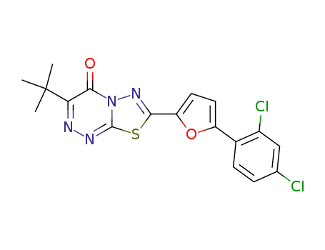 3-tert-butyl-7-[5-(2,4-dichloro-phenyl)-furan-2-yl]-[1,3,4]thiadiazolo[2,3-c][1,2,4]triazin-4-one