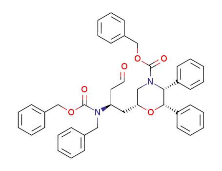 2R,2'R,5R,6S-2-(2'-((benzyl)(benzyloxycarbonyl)amino)-4'-oxobutyl)-5,6-diphenylmorpholine-4-carboxylic acid benzyl ester