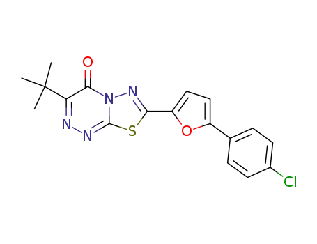 3-tert-butyl-7-[5-(4-chloro-phenyl)-furan-2-yl]-[1,3,4]thiadiazolo[2,3-c][1,2,4]triazin-4-one