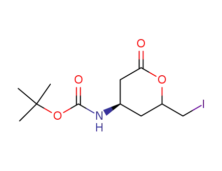 (2-iodomethyl-6-oxo-tetrahydro-pyran-4-yl)-carbamic acid tert-butyl ester