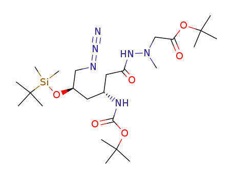 {N'-[6-azido-3-tert-butoxycarbonylamino-5-(tert-butyl-dimethyl-silanyloxy)-hexanoyl]-N-methyl-hydrazino}-acetic acid tert-butyl ester