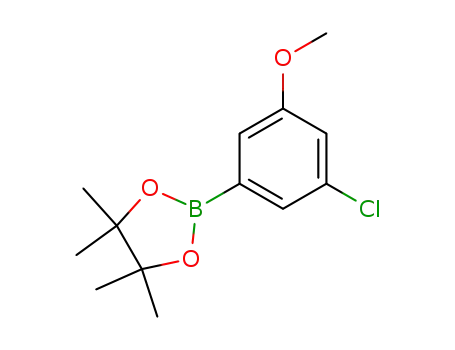 Molecular Structure of 929626-16-4 (2-(3-Chloro-5-methoxyphenyl)-4,4,5,5-tetramethyl-1,3,2-dioxaborolane)