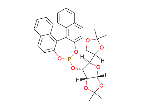 4-[5-(2,2-dimethyl-[1,3]dioxolan-4-yl)-2,2-dimethyl-tetrahydro-furo[2,3-d][1,3]dioxol-6-yloxy]-3,5-dioxa-4-phospha-cyclohepta[2,1-a;3,4-a']dinaphthalene
