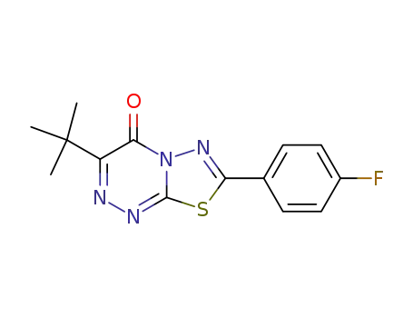 3-tert-butyl-7-(4-fluoro-phenyl)-[1,3,4]thiadiazolo[2,3-c][1,2,4]triazin-4-one
