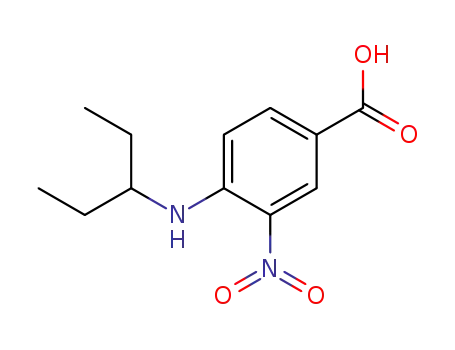 Molecular Structure of 691363-43-6 (Benzoic acid, 4-[(1-ethylpropyl)amino]-3-nitro-)
