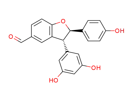 rac-(2RS,3RS)-3-(3,5-dihydroxyphenyl)-2-(4-hydroxyphenyl)-2,3-dihydrobenzofuran-5-carbaldehyde