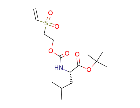 Molecular Structure of 918822-82-9 (L-Leucine, N-[[2-(ethenylsulfonyl)ethoxy]carbonyl]-, 1,1-dimethylethyl
ester)
