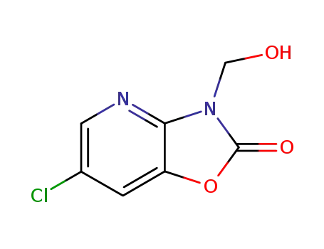 Molecular Structure of 35570-69-5 (Oxazolo[4,5-b]pyridin-2(3H)-one, 6-chloro-3-(hydroxymethyl)-)