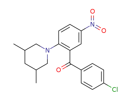 [2-(3,5-dimethyl-1-piperidinyl)-5-nitrophenyl]-(4-chlorophenyl) methanone
