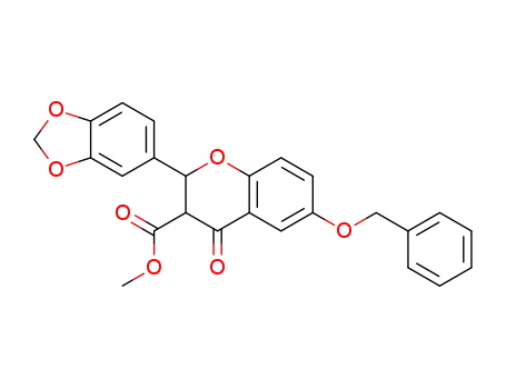 methyl 2-(benzo[1,3]dioxol-5-yl)-6-benzyloxy-4-oxo-chroman-3-carboxylate