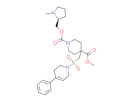 4-methyl 1-{[(2S)-1-methylpyrrolidin-2-yl]methyl} 4-{[(4-phenyl-3,6-dihydropyridin-1(2H)-yl)sulfonyl]methyl}piperidine-1,4-dicarboxylate