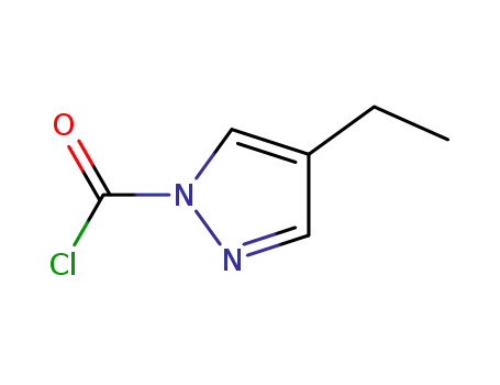 Molecular Structure of 67514-65-2 (1H-Pyrazole-1-carbonyl chloride, 4-ethyl- (9CI))