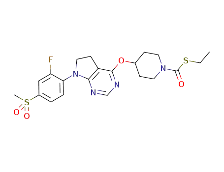 S-ethyl 4-({7-[2-fluoro-4-(methylsulfonyl)phenyl]-6,7-dihydro-5H-pyrrolo[2,3-d]pyrimidin-4-yl}oxy)-1-piperidinecarbothioate