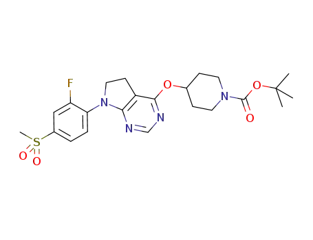1,1-dimethylethyl 4-({7-[2-fluoro-4-(methylsulfonyl)phenyl]-6,7-dihydro-5H-pyrrolo[2,3-d]pyrimidin-4-yl}oxy)-1-piperidinecarboxylate