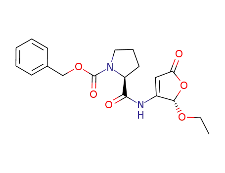 benzyl (2S)-2-((2S)-2-ethoxy-5-oxo-2,5-dihydrofuran-3-ylcarbamoyl)pyrrolidine-1-carboxylate
