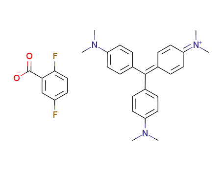 C7H3F2O2(1-)*C25H30N3(1+)
