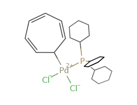 cis-dichloro(cycloheptatrienylidene)(tricyclohexylphosphane)palladium(II)