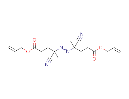Molecular Structure of 124334-87-8 (Pentanoic acid, 4,4'-azobis[4-cyano-, di-2-propenyl ester)