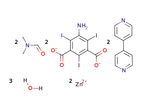 [Zn2(5-amino-2,4,6-triiodoisophthalate)2(4,4'-bipyridine)2]*2DMF*3H2O