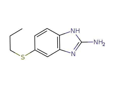 Molecular Structure of 80983-36-4 (5-(Propylthio)-1H-benzimidazol-2-amine)