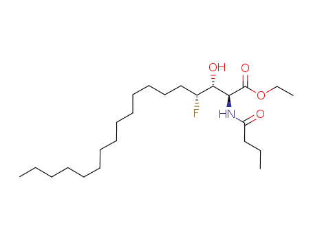 ethyl 2-(butanoylamino)-4-fluoro-3-hydroxyoctadecanoate