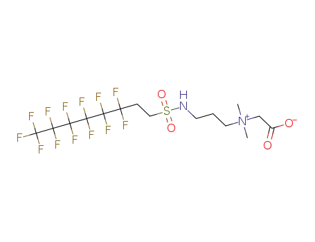 Molecular Structure of 34455-29-3 (carboxymethyldimethyl-3-[[(3,3,4,4,5,5,6,6,7,7,8,8,8-tridecafluorooctyl)sulphonyl]amino]propylammonium hydroxide)