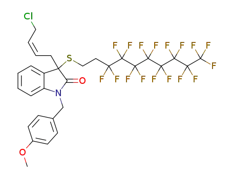 3-(4-chlorobut-2-enyl)-3-(3,3,4,4,5,5,6,6,7,7,8,8,9,9,10,10,10-heptadecafluorodecylsulfanyl)-1-(4-methoxybenzyl)-1,3-dihydroindol-2-one