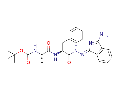 tert-butyl (S)-1-{(S)-1-[(Z)-2-(3-amino-1H-isoindol-1-ylidene)hydrazinyl]-1-oxo-3-phenylpropan-2-ylamino}-1-oxopropan-2-ylcarbamate