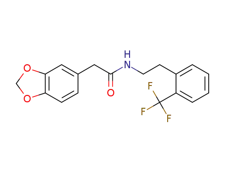 2-(2H-1,3-benzodioxol-5-yl)-N-{2-[2-(trifluoromethyl)phenyl]ethyl}acetamide