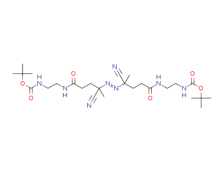 (2-{4-[3-(2-tert-butoxycarbonylaminoethylcarbamoyl)-1-cyano-1-methylpropylazo]-4-cyano-4-methylbutyrylamino}-ethyl)carbamic acid tert-butyl ester