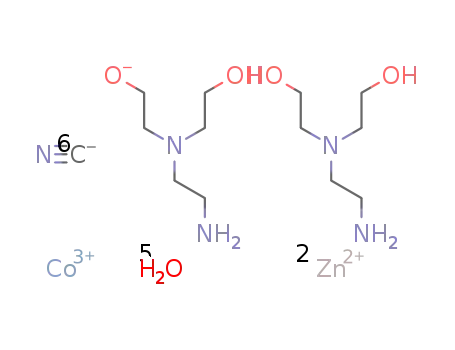 [Zn2(N,N-bis(2-hydroxyethyl)ethylenediamine)2Co(CN)6]*5H2O
