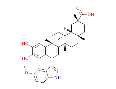 (2R,4aS,6aS,12bR,14aS,14bR)-10,11-dihydroxy-8-(5-methoxy-1H-indol-3-yl)-2,4a,6a,9,12b,14a-hexamethyl-1,2,3,4,4a,5,6,6a,8,12b,13,14,14a,14b-tetradecahydropicene-2-carboxylic acid