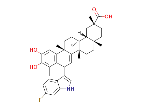 (2R,4aS,6aS,12bR,14aS,14bR)-8-(6-fluoro-1H-indol-3-yl)-10,11-dihydroxy-2,4a,6a,9,12b,14a-hexamethyl-1,2,3,4,4a,5,6,6a,8,12b,13,14,14a,14b-tetradecahydropicene-2-carboxylic acid