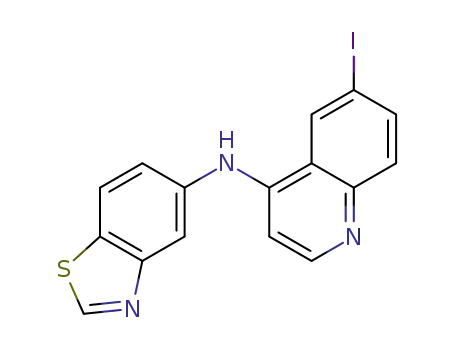 N-1,3-benzothiazol-5-yl-6-iodo-4-quinolinamine
