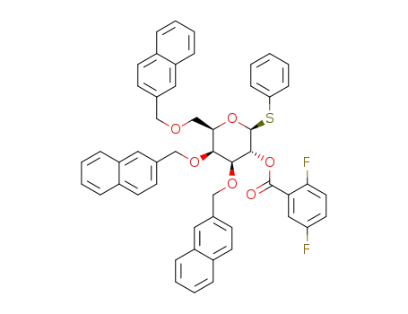 phenyl 2-O-(2,5-difluorobenzoyl)-3,4,6-tri-O-(2-methylnaphthyl)-1-thio-β-D-galactopyranoside