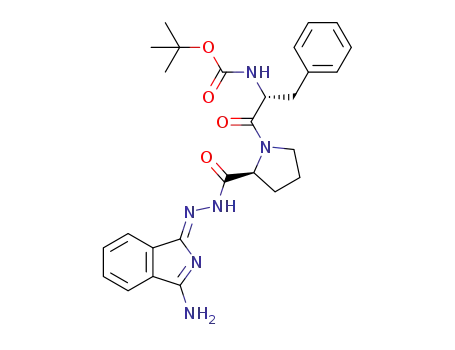 tert-butyl (R)-1-{(S)-2-[(Z)-2-(3-amino-1H-isoindol-1-ylidene)hydrazinecarbonyl]pyrrolidin-1-yl}-1-oxo-3-phenylpropan-2-ylcarbamate