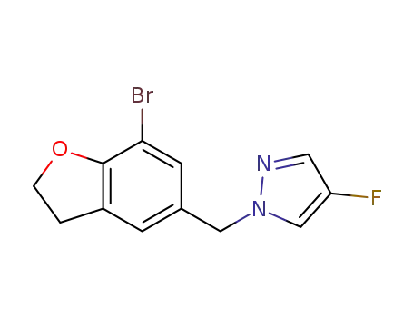 1-[(7-bromo-2,3-dihydro-1-benzofuran-5-yl)methyl]-4-fluoro-1H-pyrazole