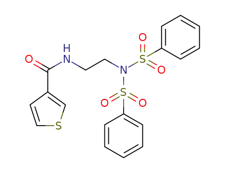 N-(2-(N-(phenylsulfonyl)phenylsulfonamido)ethyl)thiophene-3-carboxamide