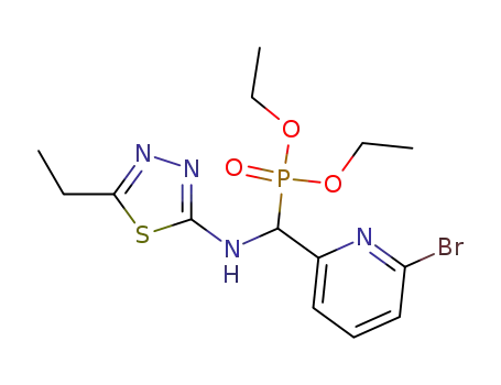 diethyl ((6-bromopyridin-2-yl)((5-5-ethyl-1,3,4-thiadiazol-2-yl)amino)methyl)phosphonate