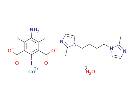 [Co(1,4-bis(2-methyl-imidazol-1-yl)butane)(5-amino-2,4,6-triiodoisophthalate)]·2H2O