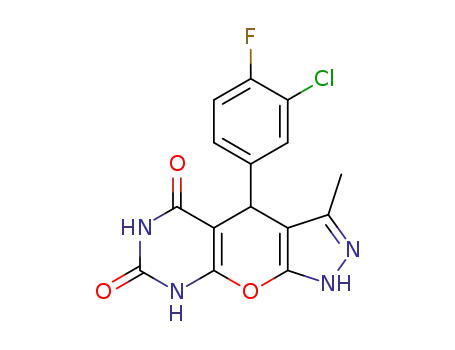 4-(3-chloro-4-fluorophenyl)-3-methyl-4,8-dihydropyrazolo[4',3':5,6]pyrano[2,3-d]pyrimidine-5,7(1H,6H)-dione
