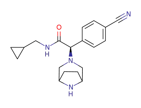(R)-2-(3,8-diazabicyclo[3.2.1]octan-3-yl)-2-(4-cyanophenyl)-N-(cyclopropylmethyl)acetamide