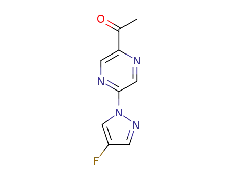 1-(5-(4-fluoro-1H-pyrazol-1-yl)pyrazin-2-yl)ethan-1-one