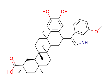 (2R,4aS,6aS,12bR,14aS,14bR)-10,11-dihydroxy-8-(7-methoxy-1H-indol-3-yl)-2,4a,6a,9,12b,14a-hexamethyl-1,2,3,4,4a,5,6,6a,8,12b,13,14,14a,14b-tetradecahydropicene-2-carboxylic acid