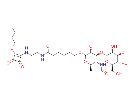 1-[(2'-aminoethylamido)carbonylpentyl α-D-mannopyranosyl(1→3)-4,6-dideoxy-4-formamido-α-D-mannopyranoside-2-butoxycyclobutene-3,4-dione]