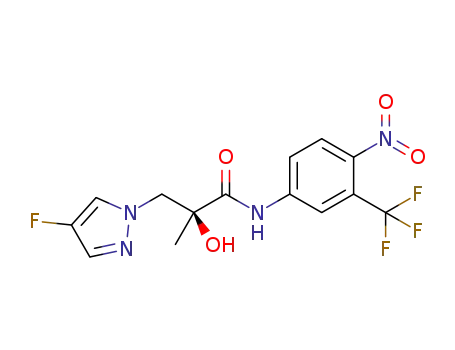 (S)-3-(4-fluoro-1H-pyrazol-1-yl)-2-hydroxy-2-methyl-N-(4-nitro-3-(trifluoromethyl)phenyl)propanamide