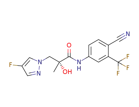 (R)-N-(4-cyano-3-(trifluoromethyl)phenyl)-3-(4-fluoro-1H-pyrazol-1-yl)-2-hydroxy-2-methylpropanamide