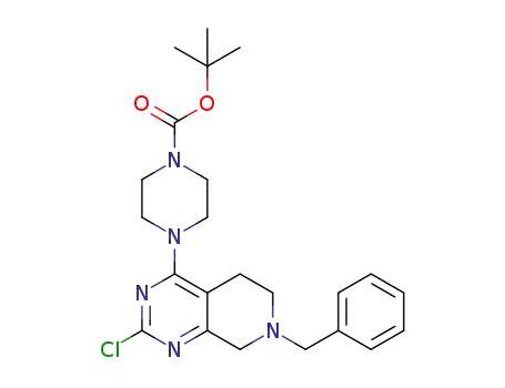 4-(7-benzyl-2-chloro-5,6,7,8-tetrahydropyrido[3,4-d]pyrimidin-4-yl)piperazine-1-carboxylic acid tert-butyl ester