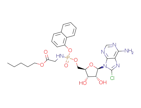 5’-([(pent-1-yloxy-glycin-N-yl)naphth-1-yl]phosphatyl)-8-chloroadenosine